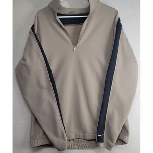 Nike Golf Therma Fit Collared Fleece Performance Pullover Quarter Zip Mens Sz L